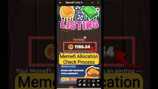 Memefi Airdrop Claim Process 🤑 | Memefi Allocation Check | Memefi New Update