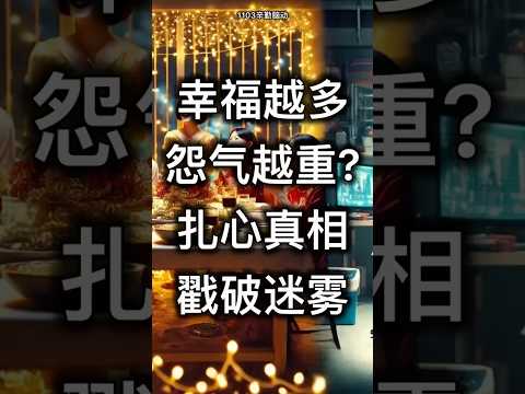 幸福越多怨气越重？扎心真相戳破迷雾