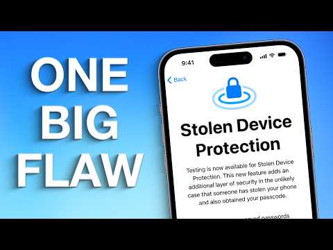 How to Fix the FATAL FLAW in iPhone's New Security Feature