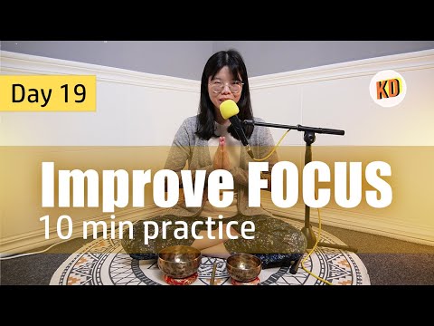 10 min Sound Meditation for FOCUS - Day 19 Challenge (Minimal guidance)