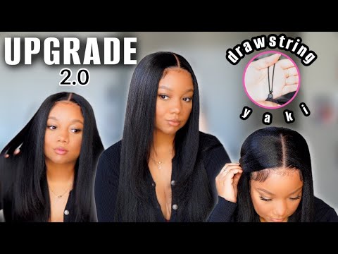 *NADULA BLACK FRIDAY!* UPGRADE Yaki Straight Drawstring Wig~ Any Heads Size Matched! FT.Nadula Hair