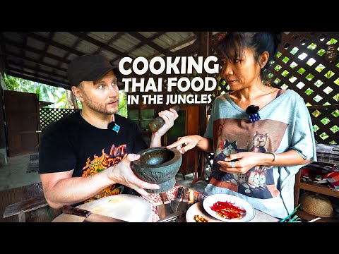 Cooking Amazing THAI FOOD in the Jungles of Koh Samui / Unique Food Tour in Thailand