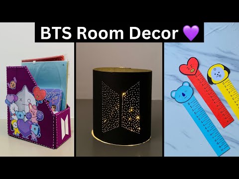 BTS Room decor 💜 / BTS Roomdecor without printer / Bts diy / Tiktok / Save your money