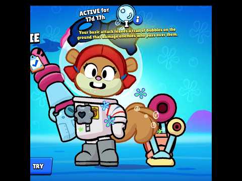 I got Sandy Jessie🐿️🧡 #brawlstars #brawlstarskins #spongebob #collab #lucky #sandy