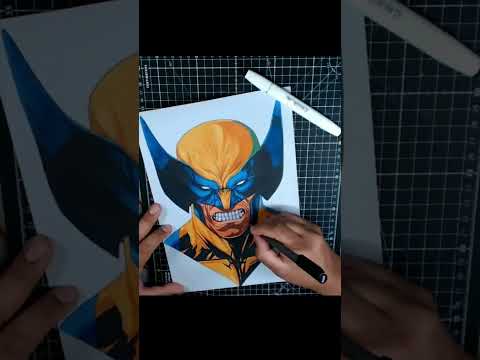 Wolverine Art #shorts #art #drawing #wolverine #comics #markers #colors #marvel #artist #shadow