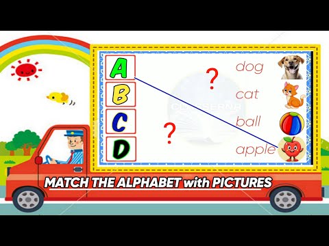 match the letters with picture | Class English Worksheet | abcd english worksheet for nursery class