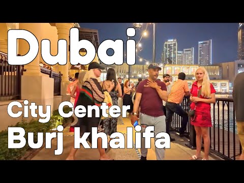 Dubai 🇦🇪 Burj Khalifa, Amazing City Center [4K] Walking Tour