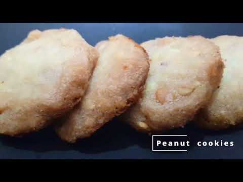 4 Ingredients Peanut cookies | easy peanut cookies