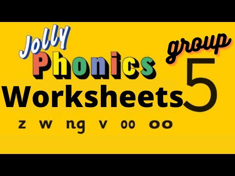 JOLLY PHONICS Worksheets Group 5 | for LKG, UKG, GRADE 1, Letter formation, kindergarten, preschool