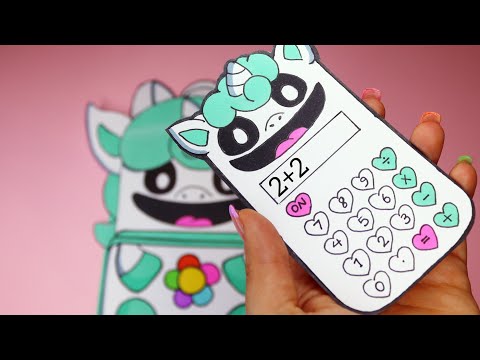 Craftycorn School Bag pack🦄 Paper School Supplies 🦄Smiling Critters | Paper Diy [ASMR]