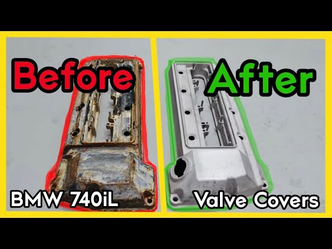 BMW 740il Valve Covers Restored M62 E38