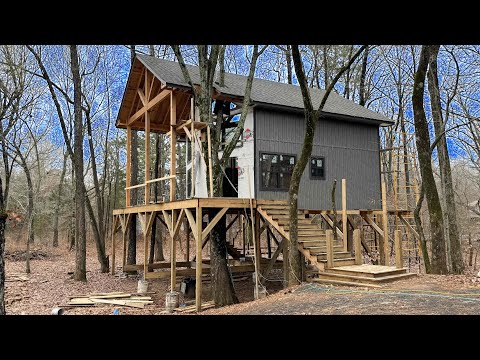 Treehouse Cabin Build & Property Updates 1-1-24. Vlog 22