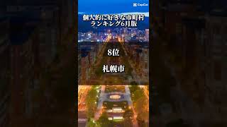 好きな市町村ランキング！6月版#ランキング #市町村 #テンプレ使用