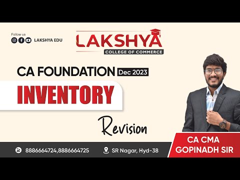 RAPID REVISION INVENTORY || CA FOUNDATION DEC 2023 || BY CA CMA GOPINADH SIR ( AIR 23 )