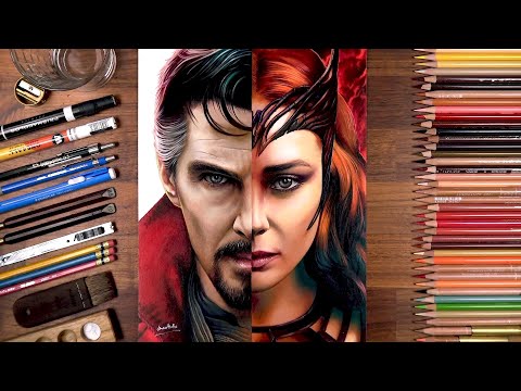 Drawing Doctor Strange & Scarlet Witch | drawholic