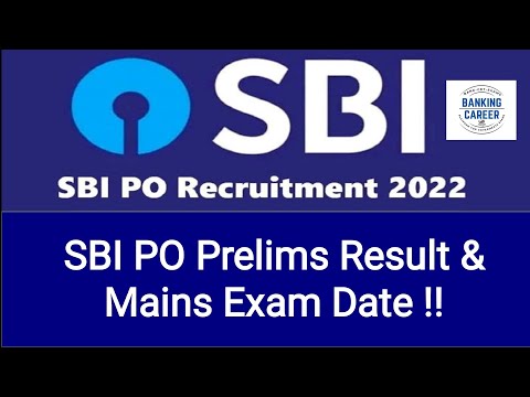 Update of SBI PO Prelims Result &Mains exam date!!