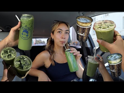 trying viral matcha spots in LA *matcha + coffee*