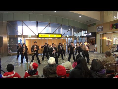 北海道池田高校吹奏楽部 ダンプレ＠帯広駅 2017/12/02