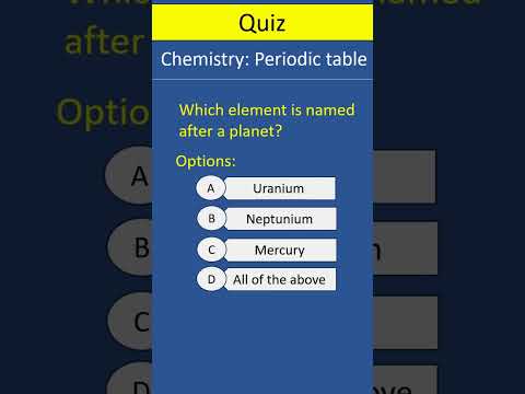 Chemistry quiz - Periodic table #chemistry  #periodictable