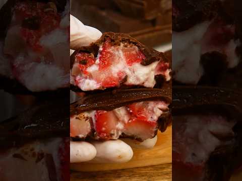 ASMR Chocolate Covered Strawberry #shorts