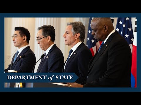 Secretary of State Antony J. Blinken holds a joint press availability