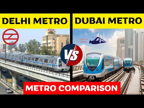 Delhi Metro Vs Dubai Metro Comparison in Hindi | Dubai VS Delhi Metro Comparison 2024