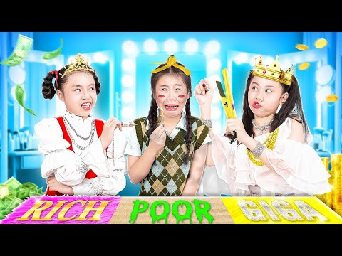 Poor Vs Rich Vs Giga Rich Girls At Makeover Contest! Who Wins Beauty Pageant?