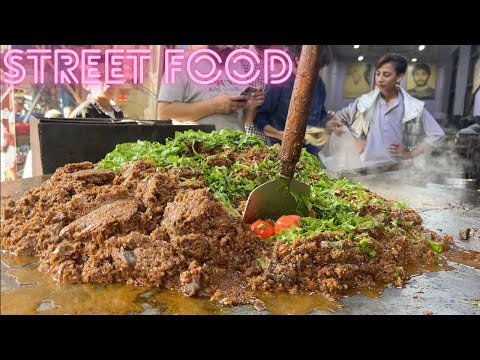 LEGENDARY GIGANTIC PORTION to feed HUNDREDS of people - Majha Kaleji Fry Street Food Pakistan