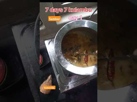 7 days 7 kulambu day 1 #vegetable sambar