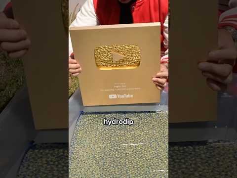 Hydro Dipping My Gold Play Button!