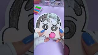 風船ガムを食べるクレヨンしんちゃんの作り方🎈🖍️#shorts