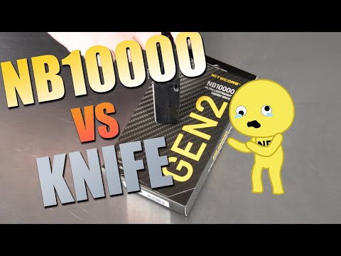 What happens when you stab a Nitecore NB10000 Power Bank?