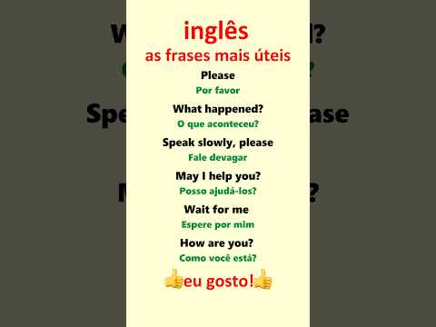 Inglês. Aprenda frases mais úteis em inglês para principiantes!