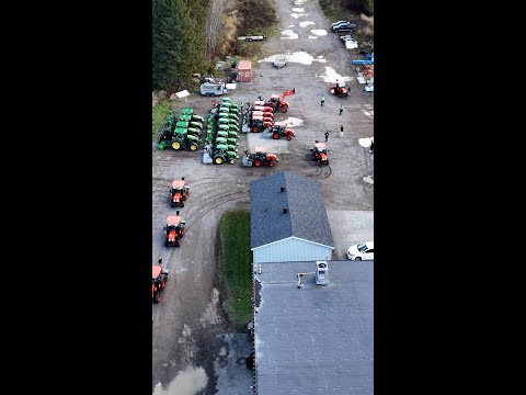 46 Tractors Leaving The Yard!