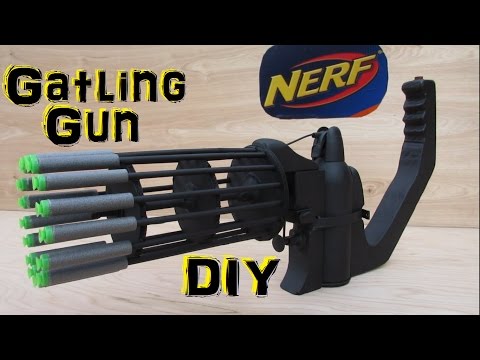 Homemade Nerf Gatling Gun (Fully Automatic!) DIY