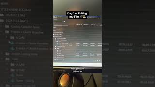 "Part 4" Day 1 of Editing My Film✂️🎞️ #filmtok #filmeditor #premierepro #shortfilm
