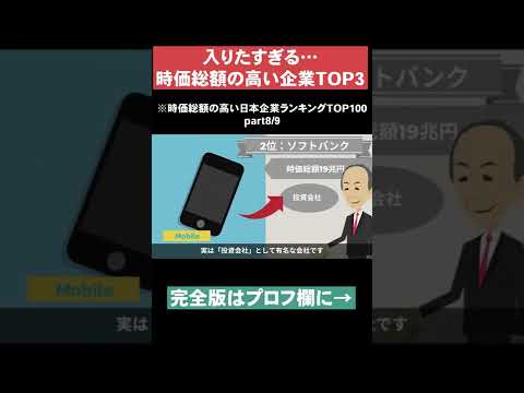 【入りたすぎる…】時価総額の高い日本企業ランキングTOP100part8 #Shorts