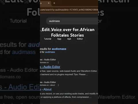 How to Edit Voice Over for Folktales Stories #tutorial #folklore