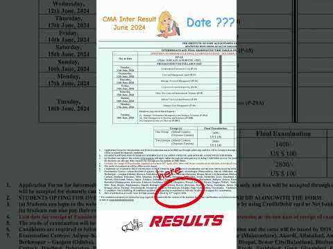 RESULT- CMA INTER EXAM - EXPECTED DATE 🤷‍♀️ #cmainterexams #examresults