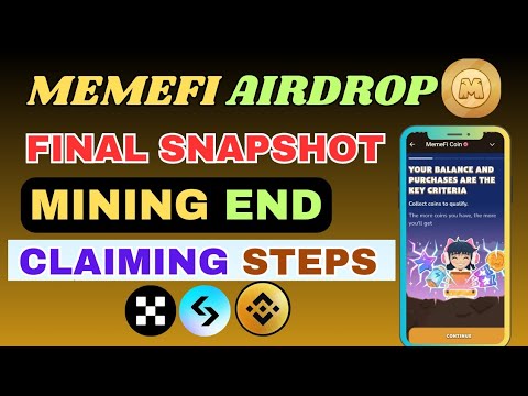 $MEMEFI Snapshot & Listing time | Memefi Mining Updates | Memefi Final Steps | Memefi Claim |