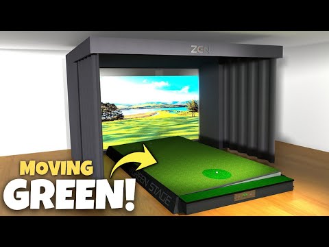 This Golf Simulator Turns into an Adjustable Putting Green in Seconds!