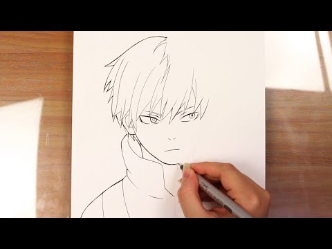 How to Draw Todoroki Step by Step - Real Time