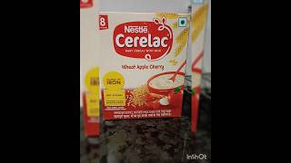 Nestle Wheat Apple Cherry🌾🍎🍒 Cerelac for 8 Month Plus Baby #shorts #babyfood #babyweightgainfood