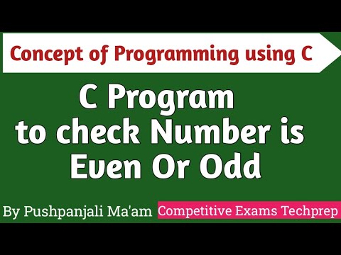 C Program to Check the Number is Even or Odd in Hindi