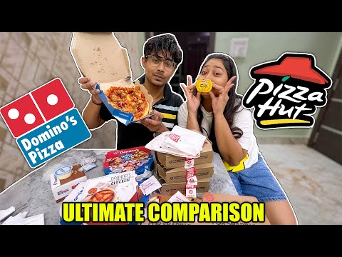 DOMINO's vs PIZZA HUT🍕😱| Ultimate Comparison🤔 | Food Challenge😋