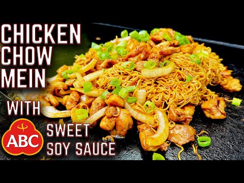 THIS HAS TO BE YOUR NEXT COOK!🔥CHICKEN STIR FRY NOODLES ON THE GRIDDLE WITH ABC SWEET SOY SAUCE🔥