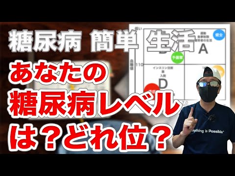 【糖尿病 簡単 早期改善】 自分の糖尿病のレベルはどれくらい？緩い糖尿病生活できる人、できない人 指標で明確にする事で血糖値改善、糖尿病改善が簡単に出来ます