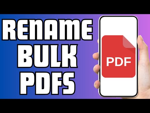 How To Rename Bulk Pdf Files