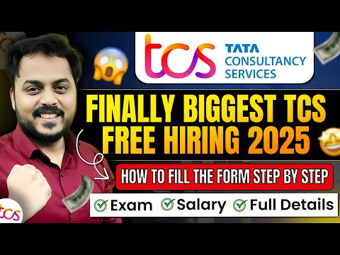 Finally Biggest TCS Free Hiring😱 | Exam Date: ?? 2025 | How to fill the form step by step🔥