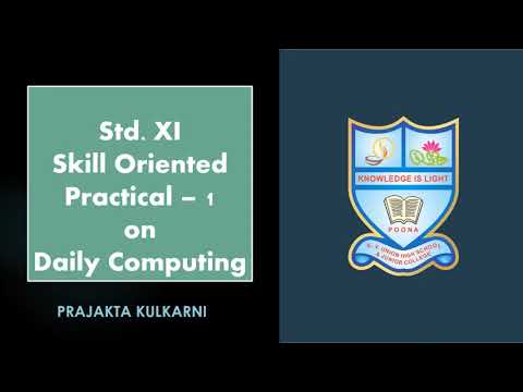 STD XI   SOP1  Daily Computing